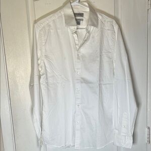 Le Chateau White Men's Casual Button Down Shirt